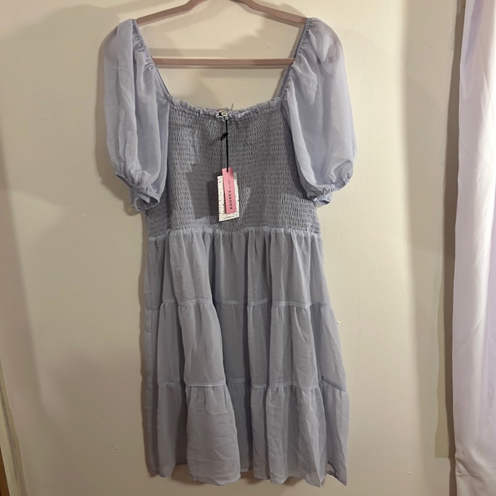 Andree by unit smocked babydoll dress NWT